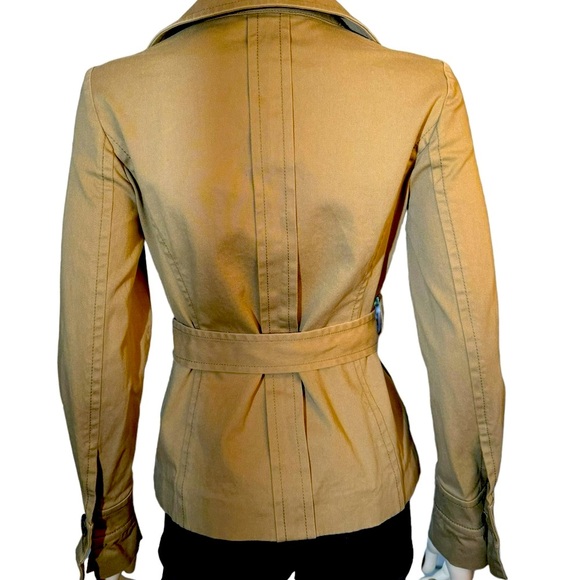 Valentino Trench Coat Sz M Long Sleeves Made in Italy Buttoned Closure Belted - Picture 3 of 11